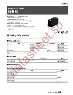 G6B-1174P-FD-USDC24 datasheet  